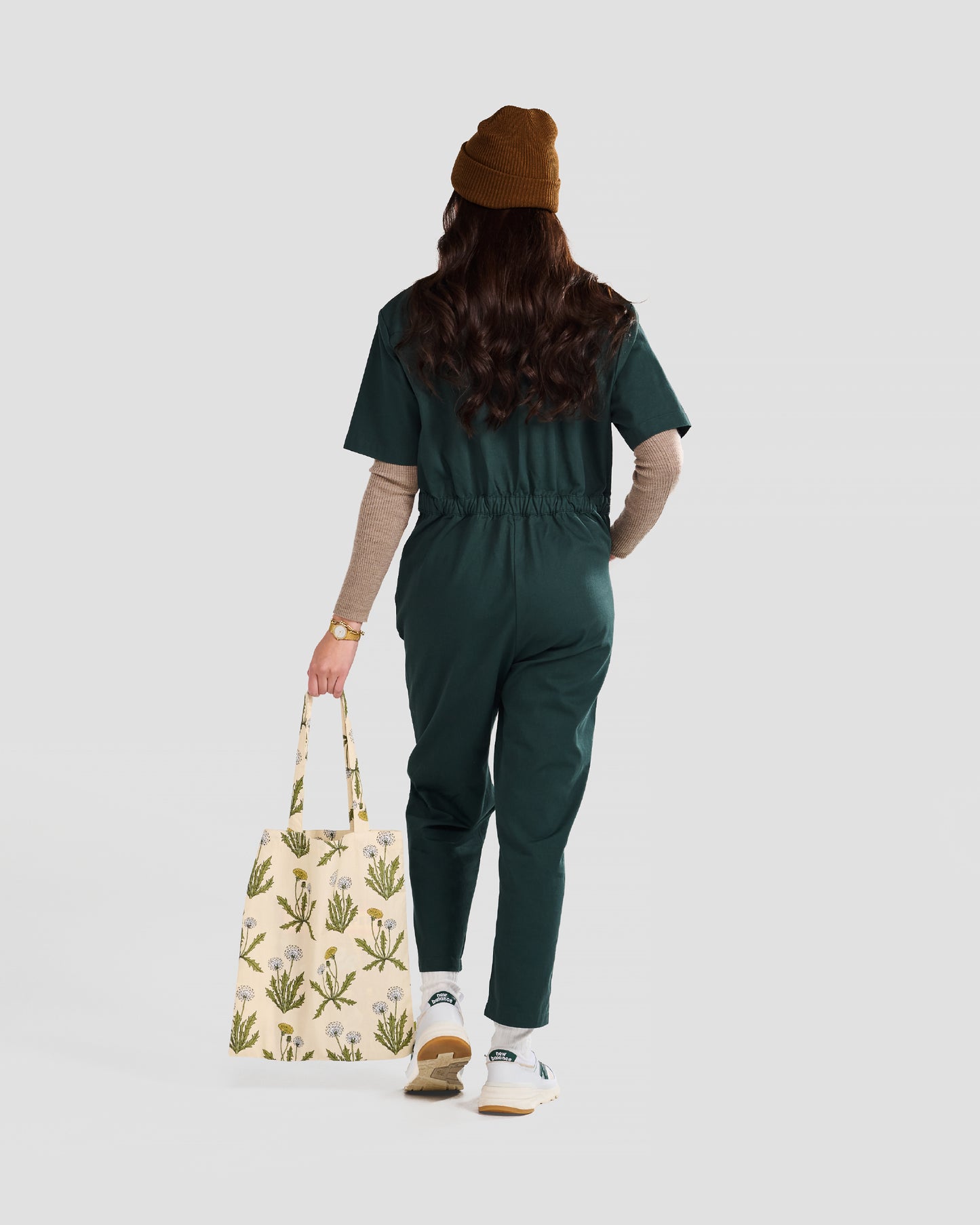 Women's Khaki Green Twill Jumpsuit