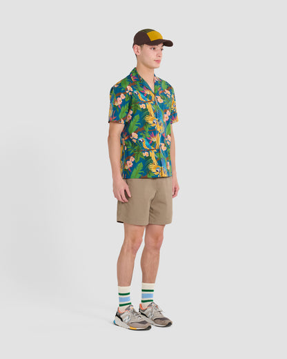 Parrot Paradise Teal Print Shirt