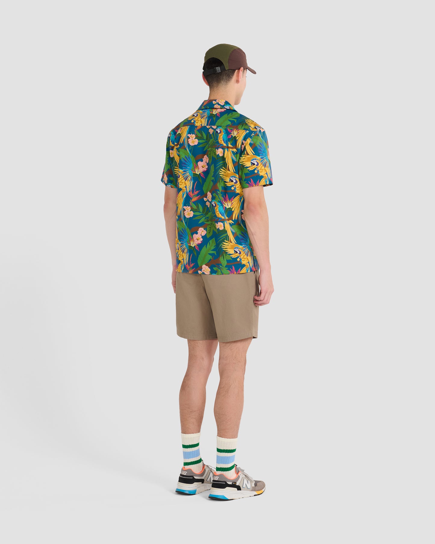 Parrot Paradise Teal Print Shirt