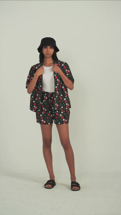 Women's Strawberry Fields Print Shorts