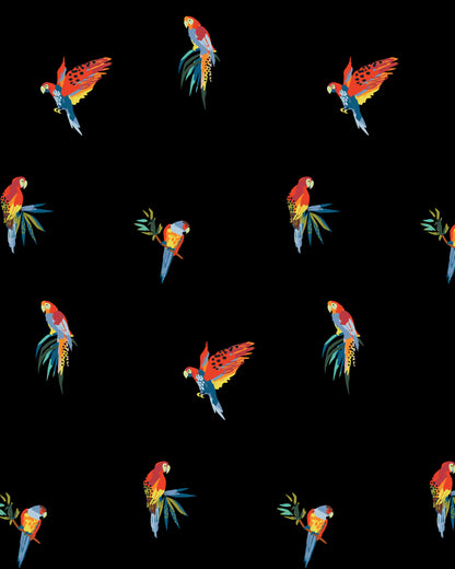 Micro Parrots Print Shorts