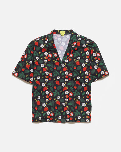 Women's Strawberry Fields Print Camp Shirt