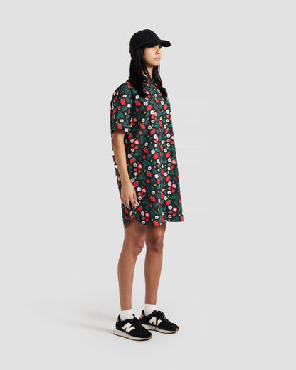 Strawberry Fields Print Shirt Dress