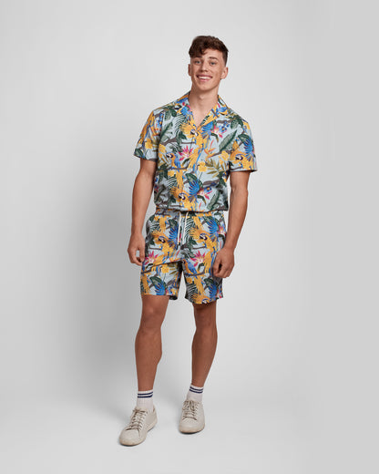 Parrot Paradise Print Shorts