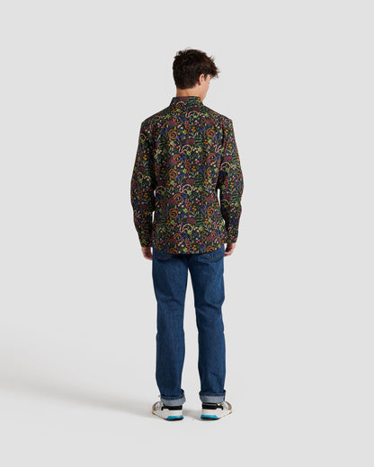 Snakes And Flowers Print Shirt