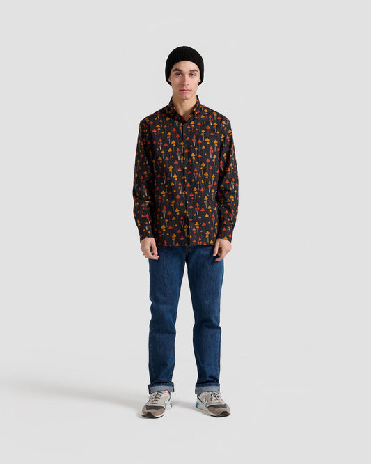 Mushroom Caps Print Shirt