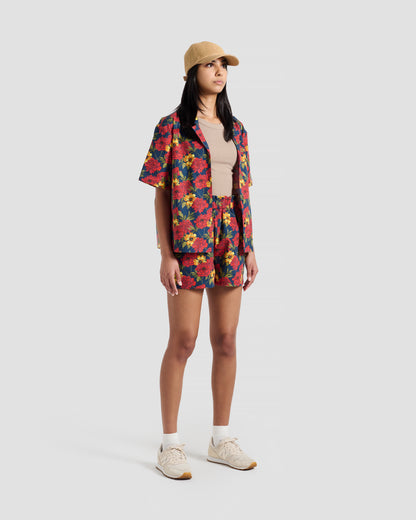 Women's Wild Peonies Print Camp Shirt