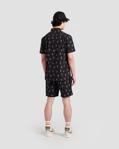 Micro Parrots Print Shorts